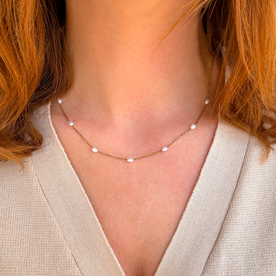 Halskæde med perle detajler