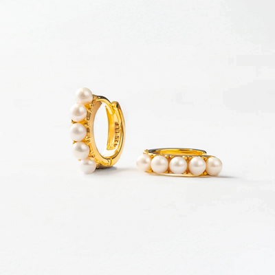 Perle Creol øreringe i guld