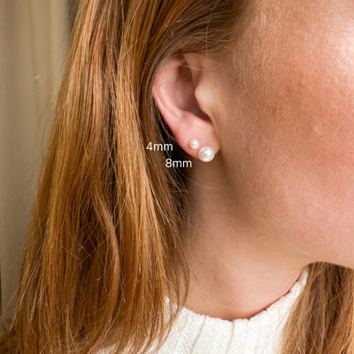 Store statement perle øreringe